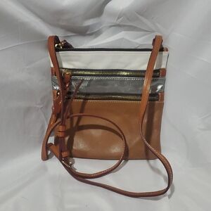 Small Brown Vintage Dooney and Bourke Canvas/Leather Satchel/Crossbody Purse